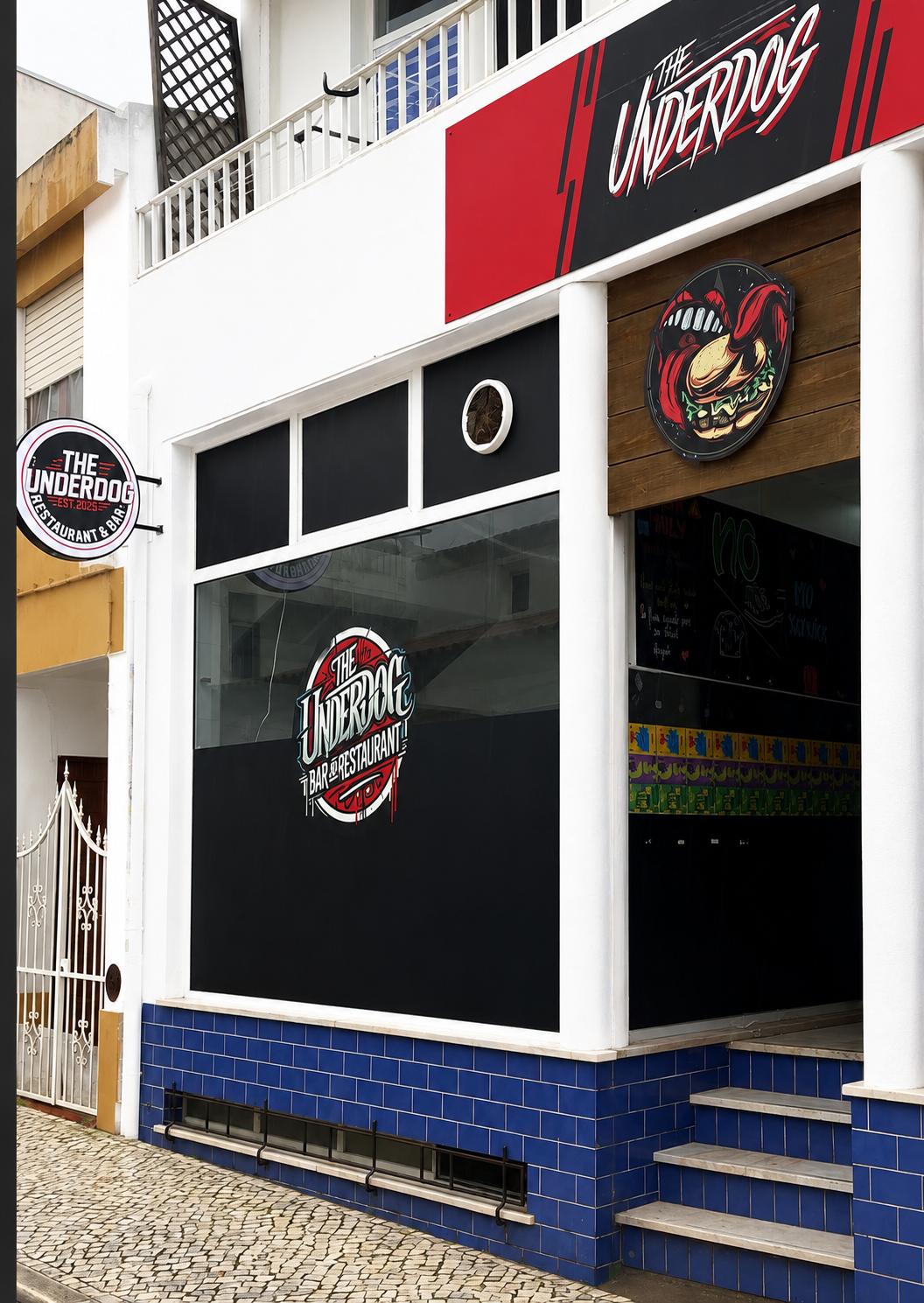 Fachada do The Underdog em Lagos